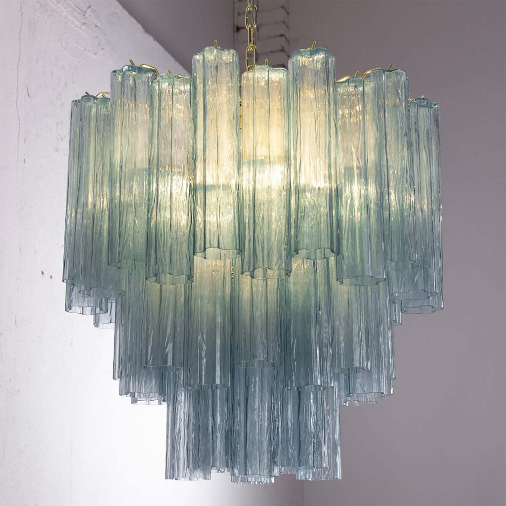 Murano Tubes Chandelier 26"