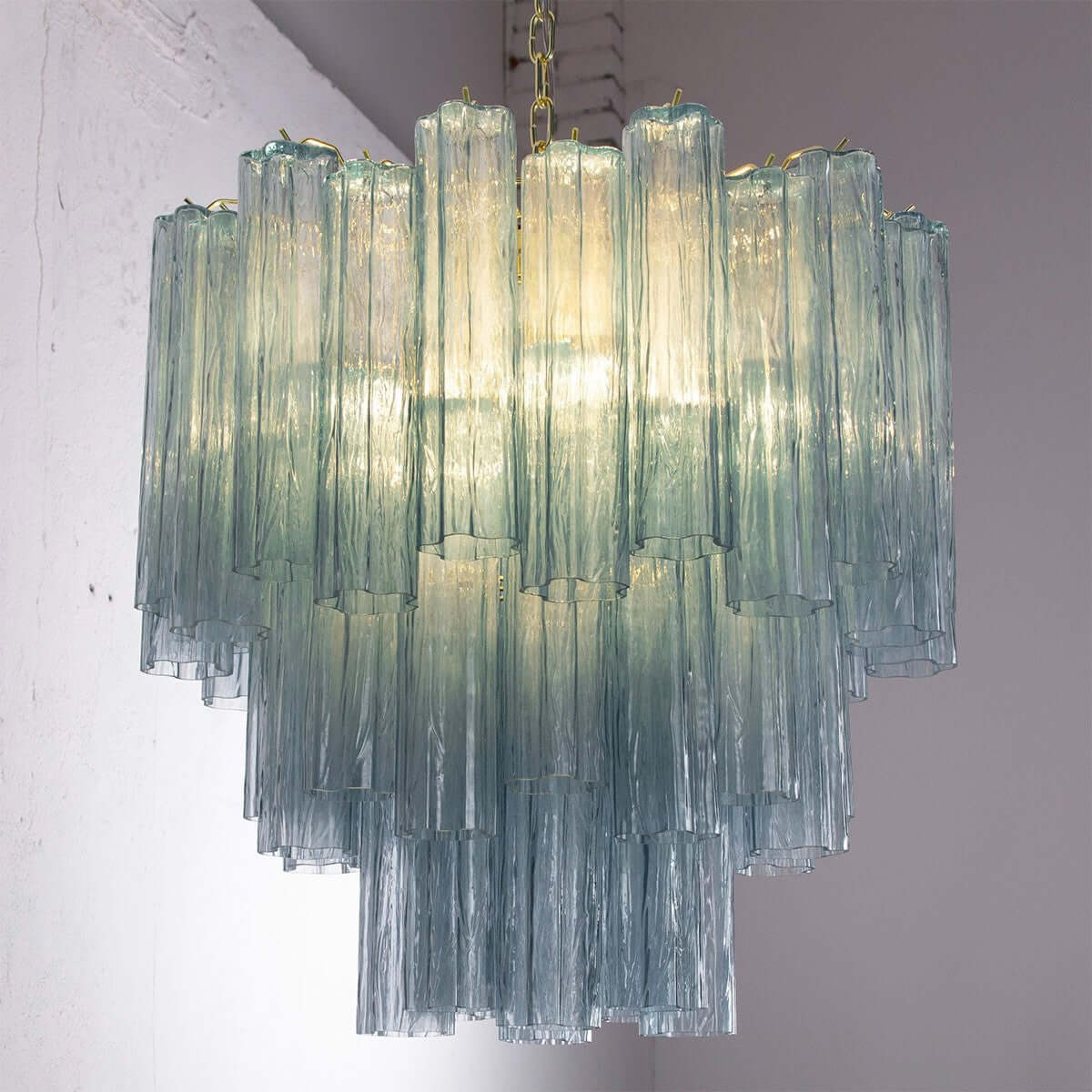 Murano Tubes Chandelier 26"