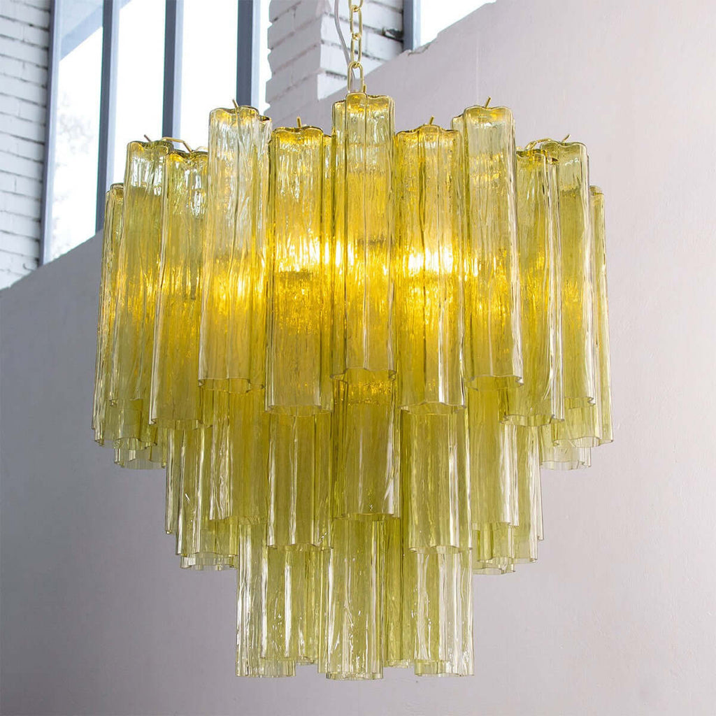 Murano Tubes Chandelier 26"