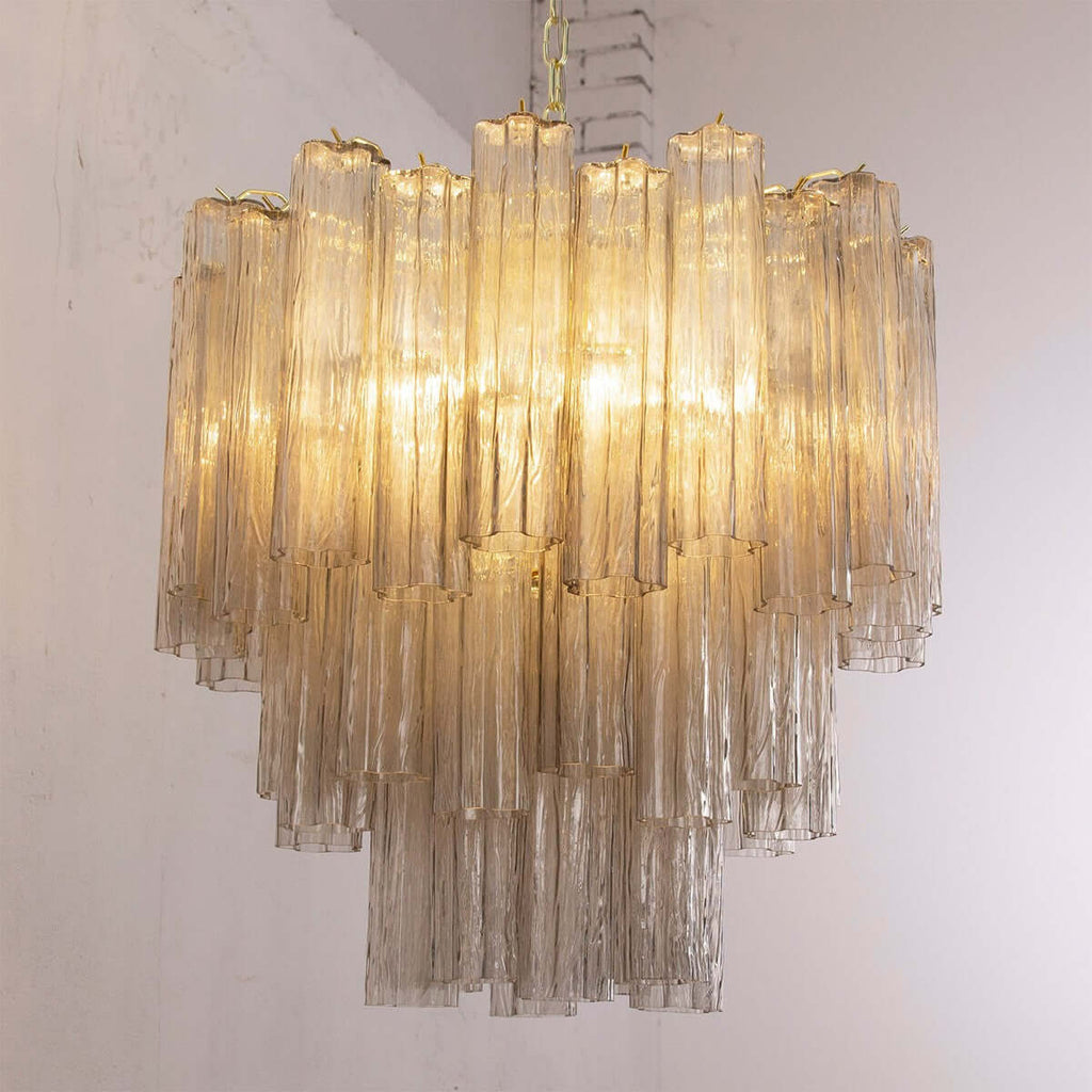Murano Tubes Chandelier 26"
