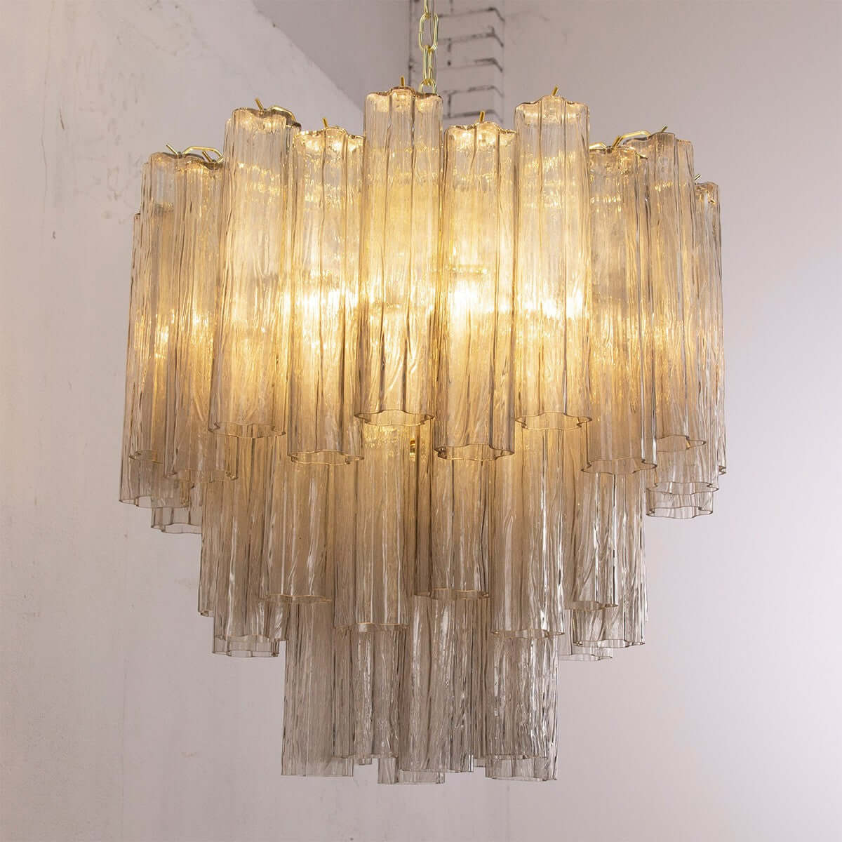 Murano Tubes Chandelier 26"