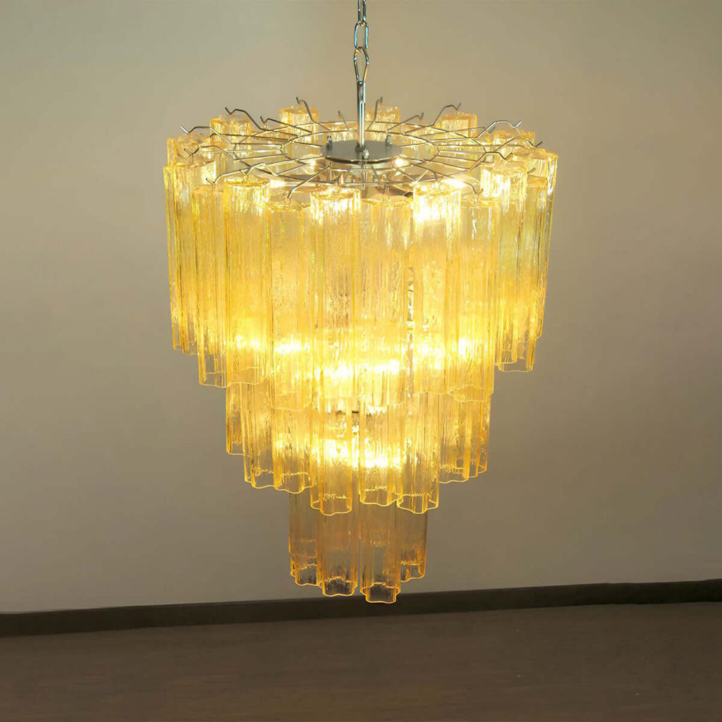 Murano Tubes Chandelier 26"