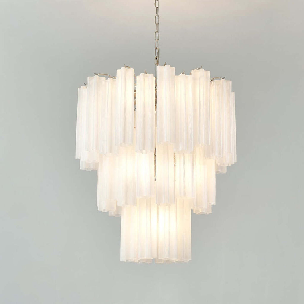 Murano Tubes Chandelier 26"