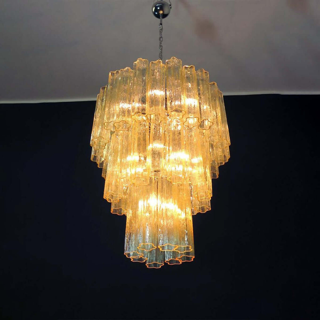 Murano Tubes Chandelier 26"