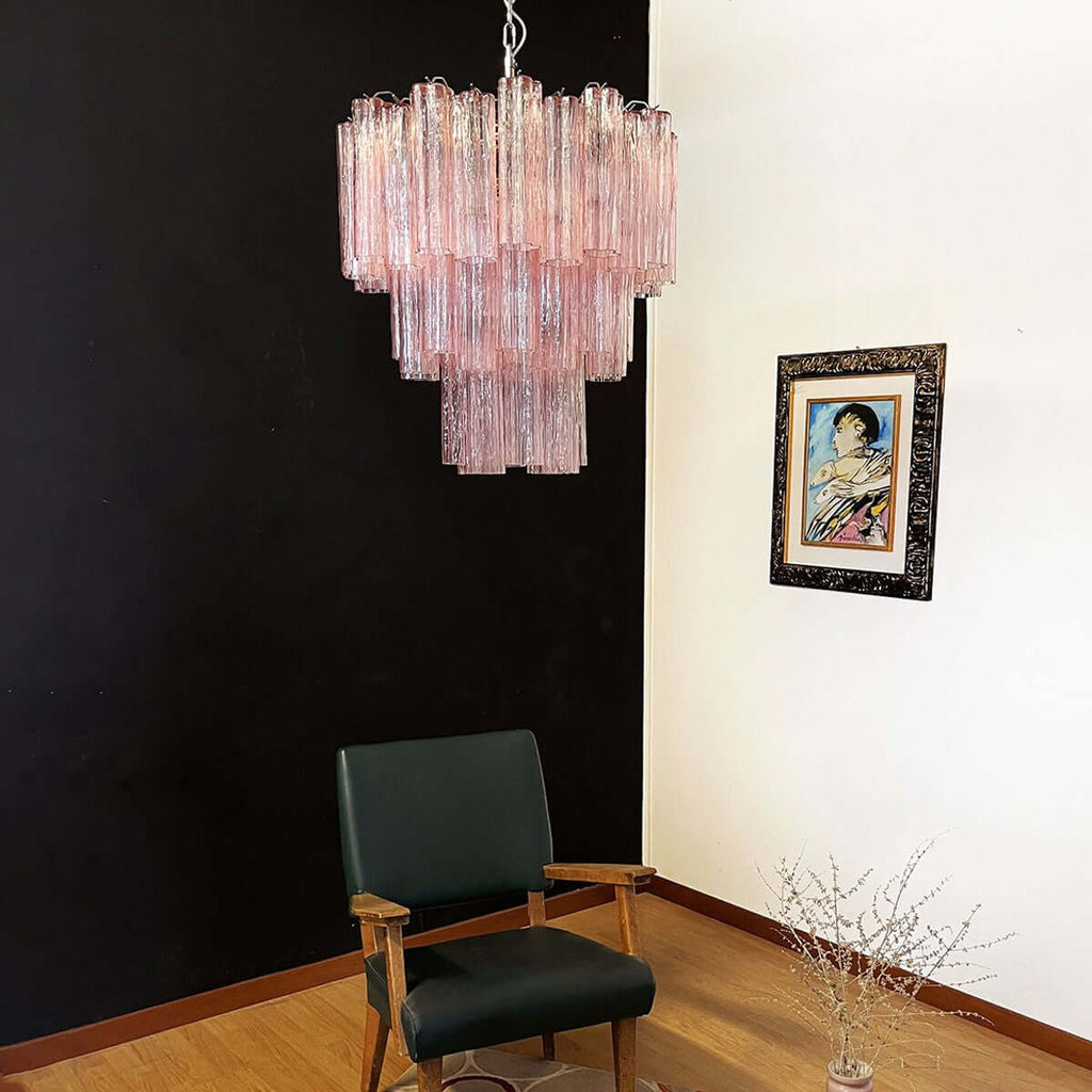 Murano Tubes Chandelier 26"