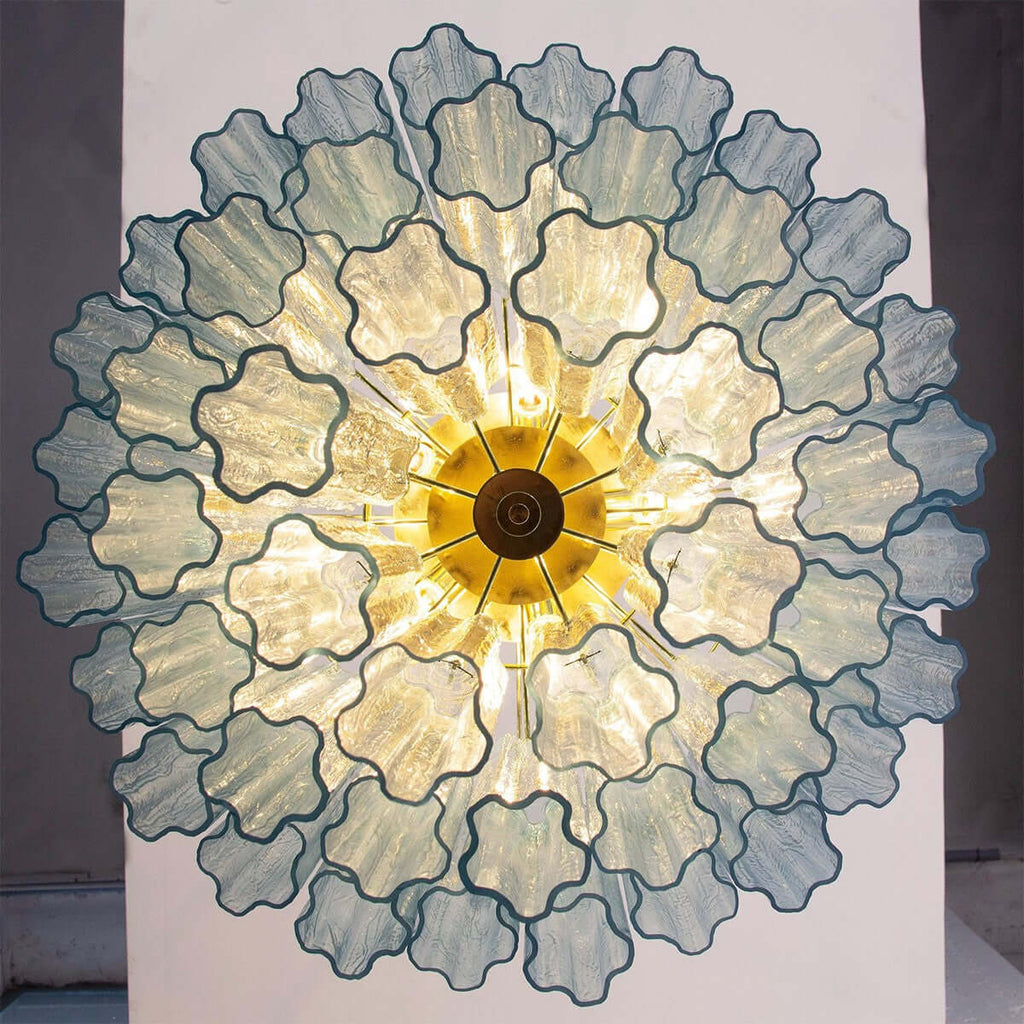 Murano Tubes Chandelier 26"