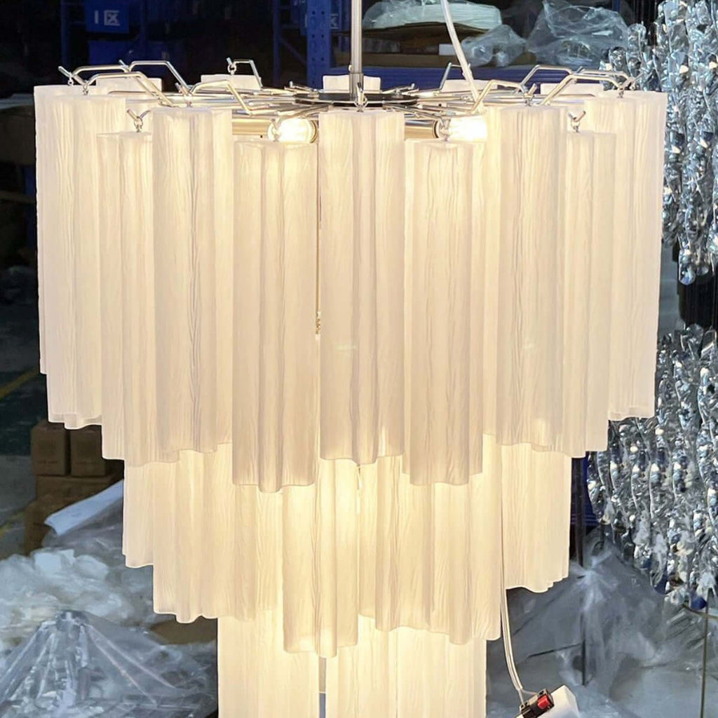 Murano Tubes Chandelier 26"