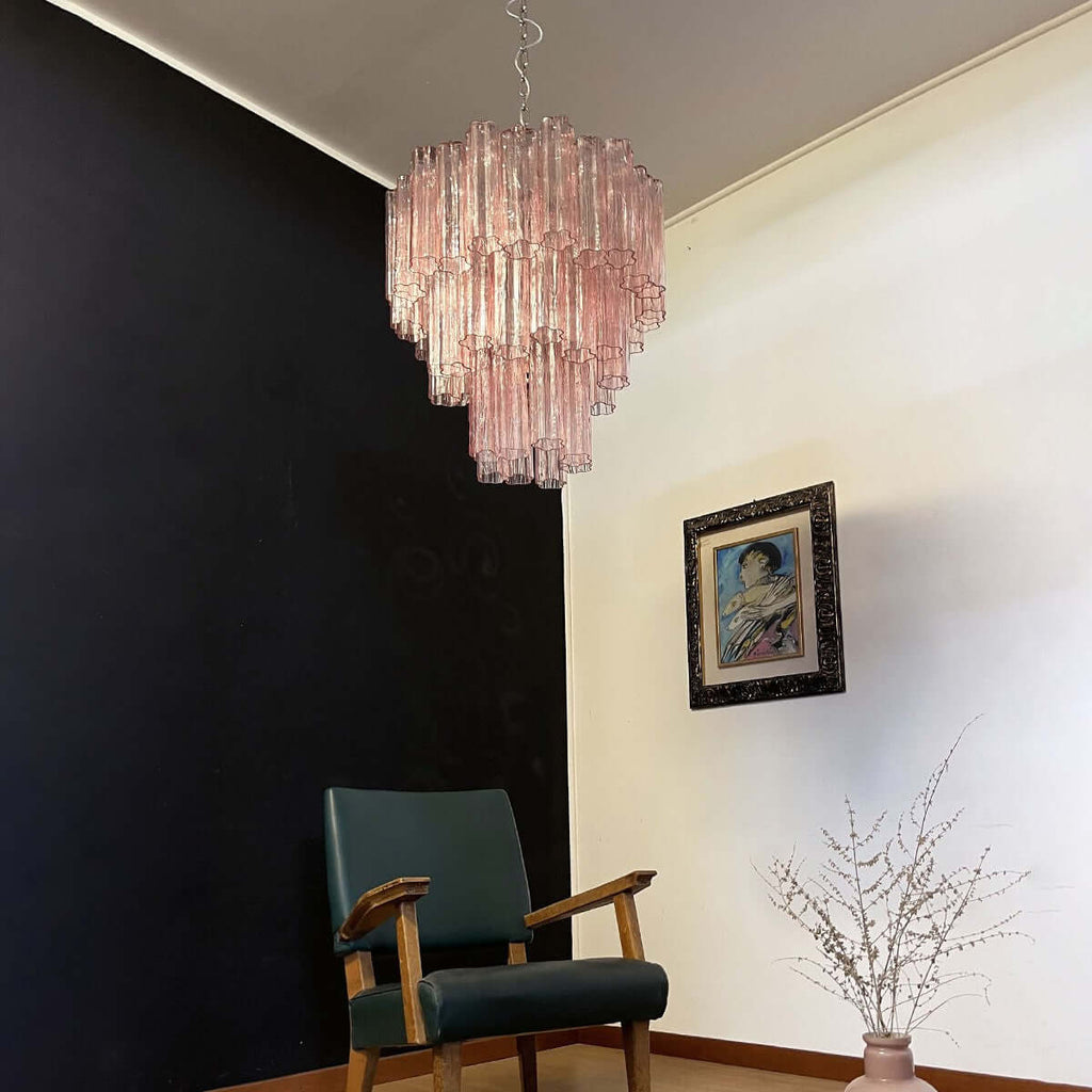 Murano Tubes Chandelier 26"