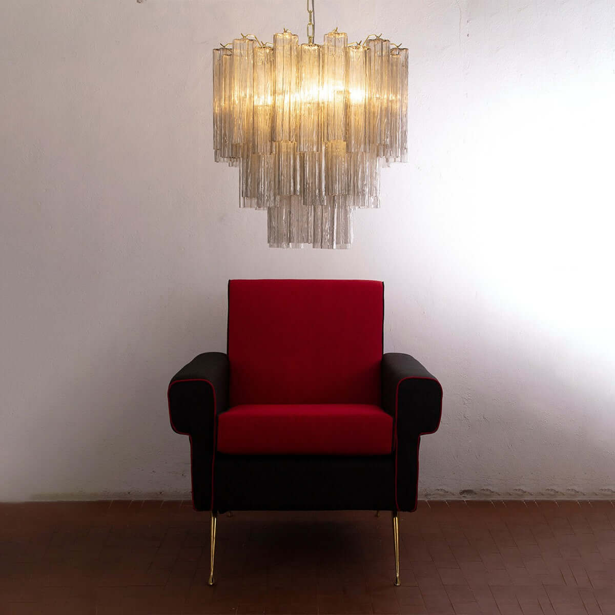Murano Tubes Chandelier 26"