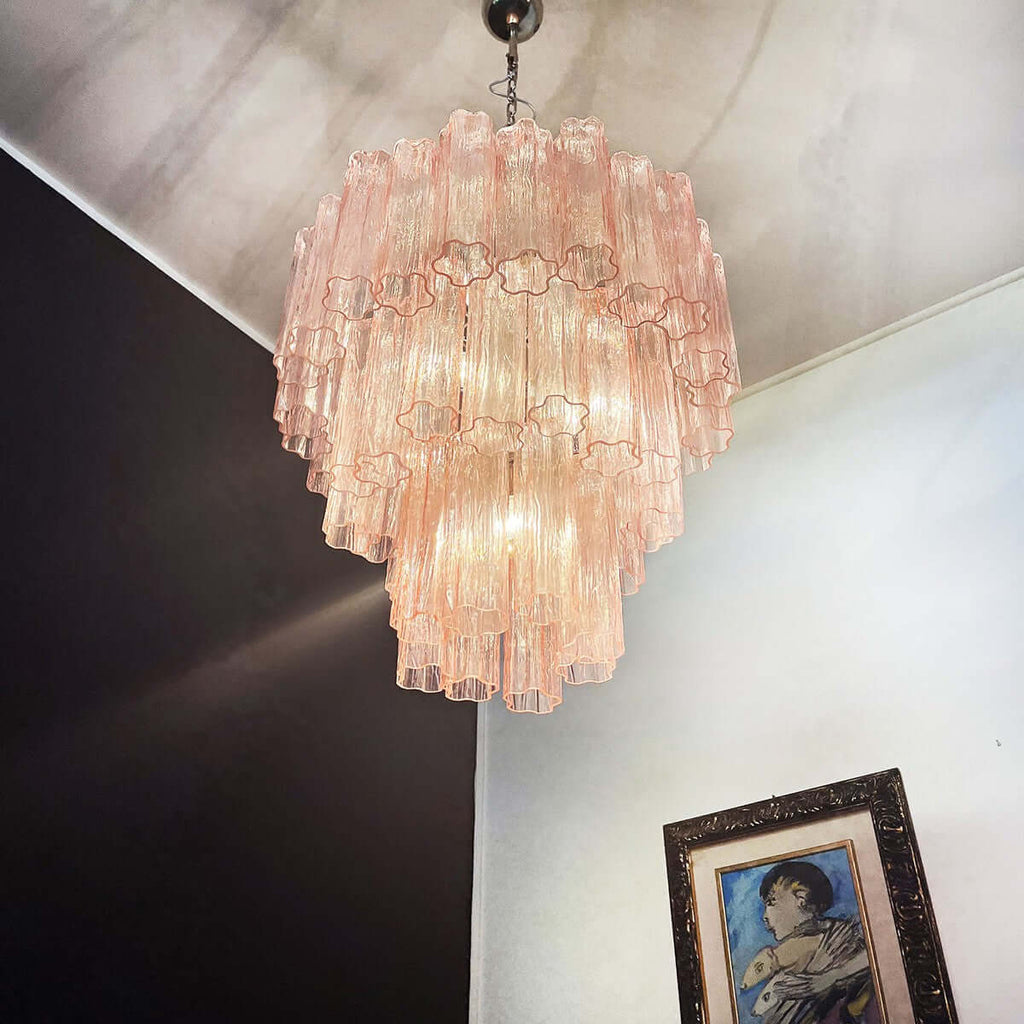 Murano Tubes Chandelier 26"