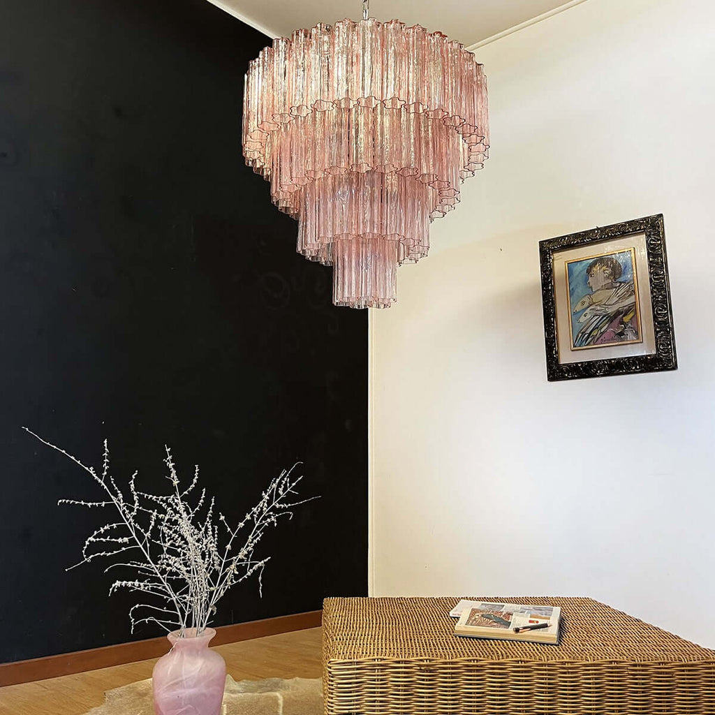 Murano Tubes Chandelier 31.5"