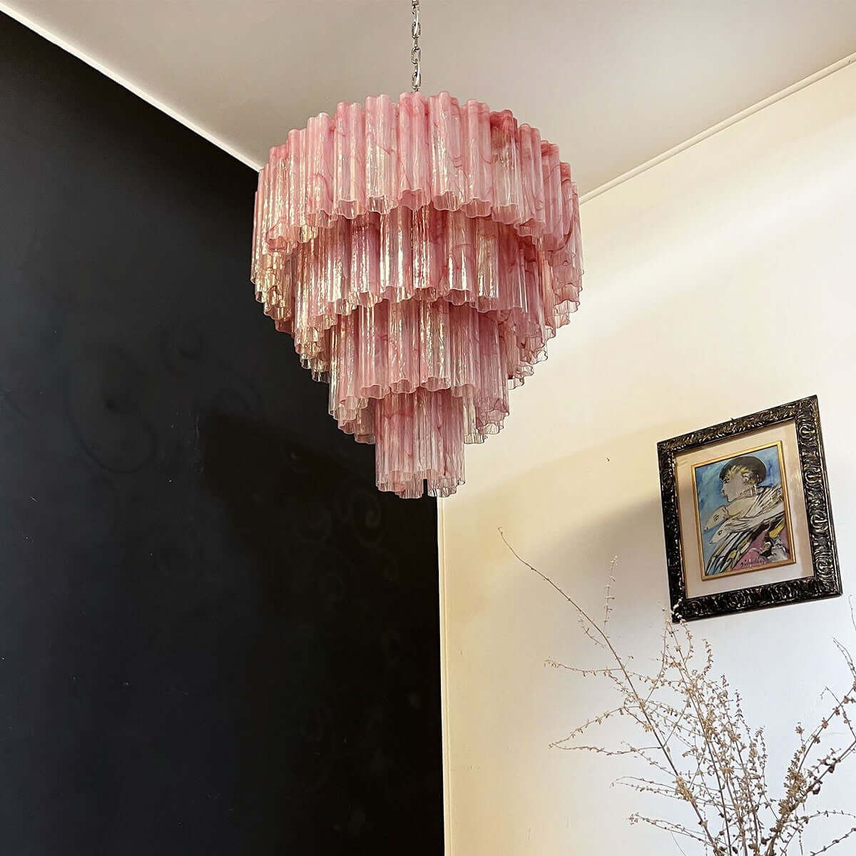 Murano Tubes Chandelier 31.5"