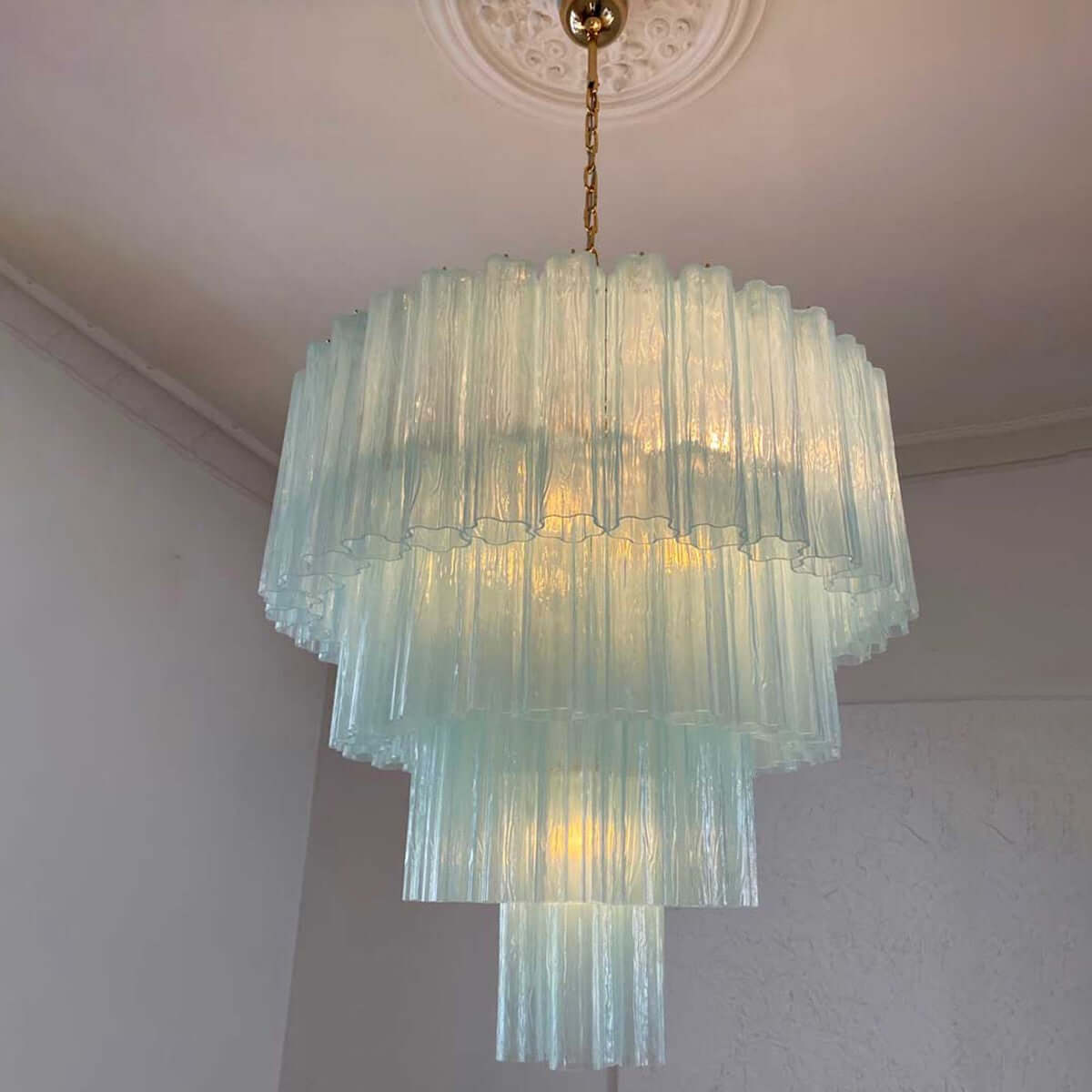 Murano Tubes Chandelier 31.5"