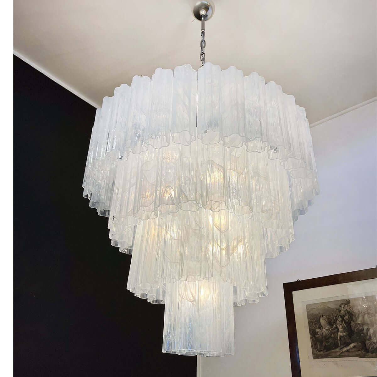 Murano Tubes Chandelier 31.5"