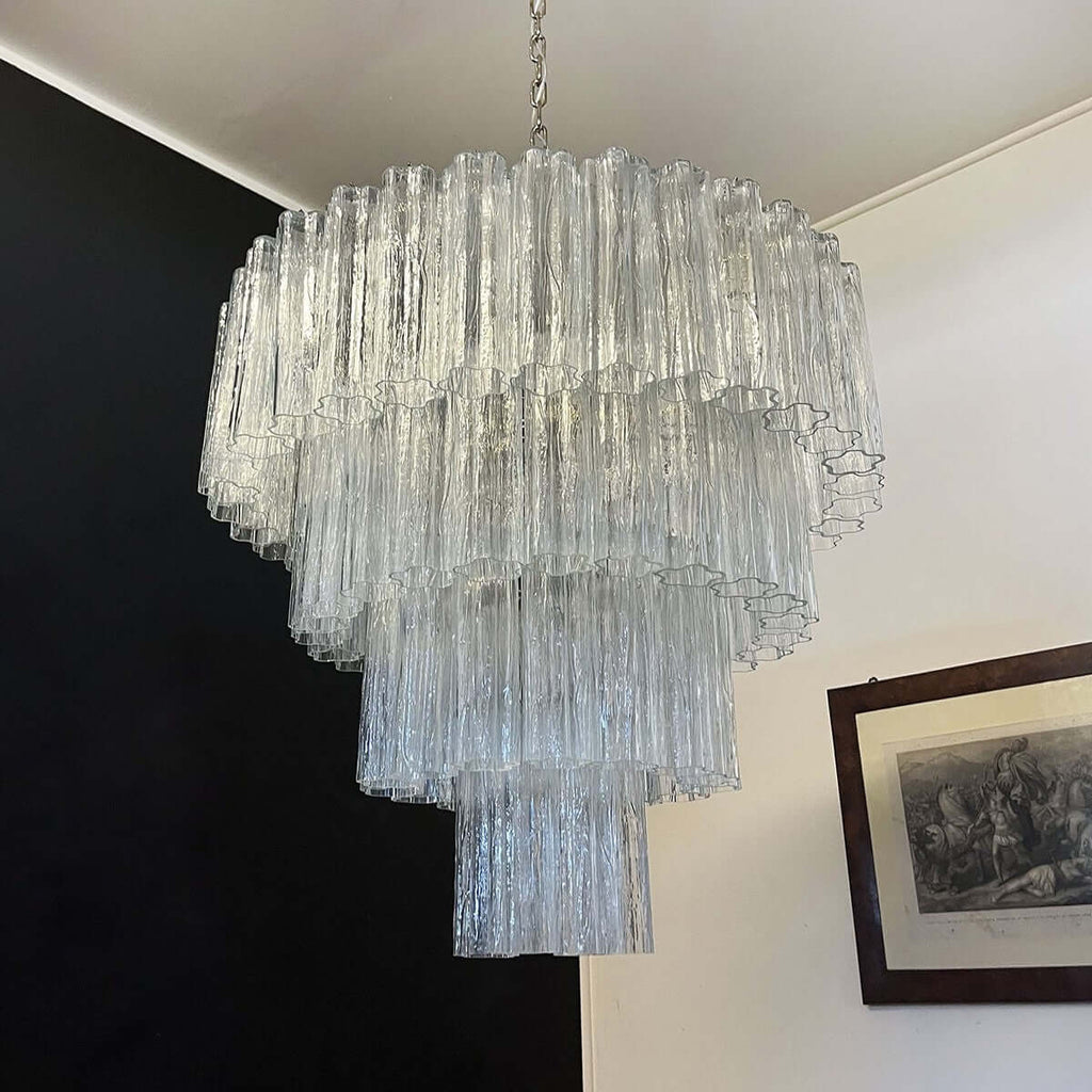 Murano Tubes Chandelier 31.5"