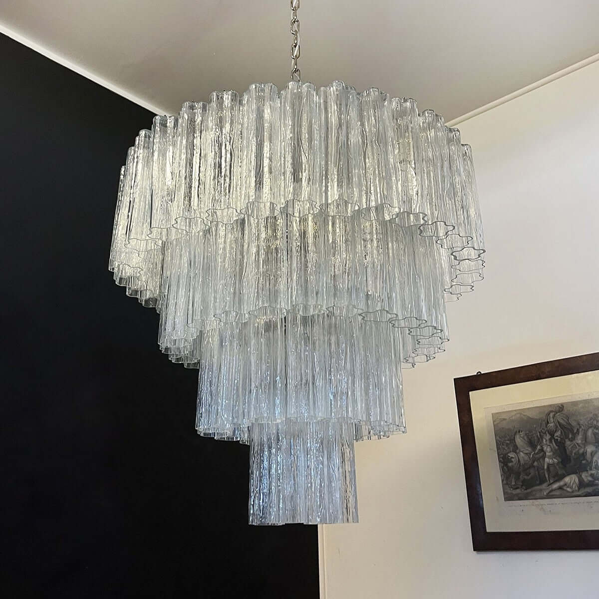 Murano Tubes Chandelier 31.5"