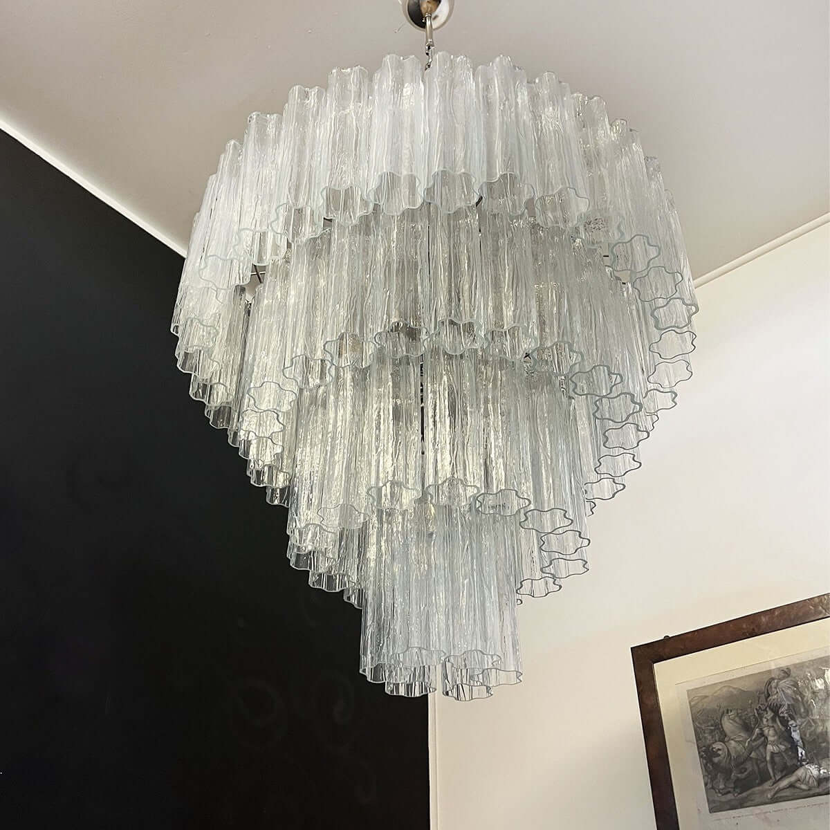 Murano Tubes Chandelier 31.5"