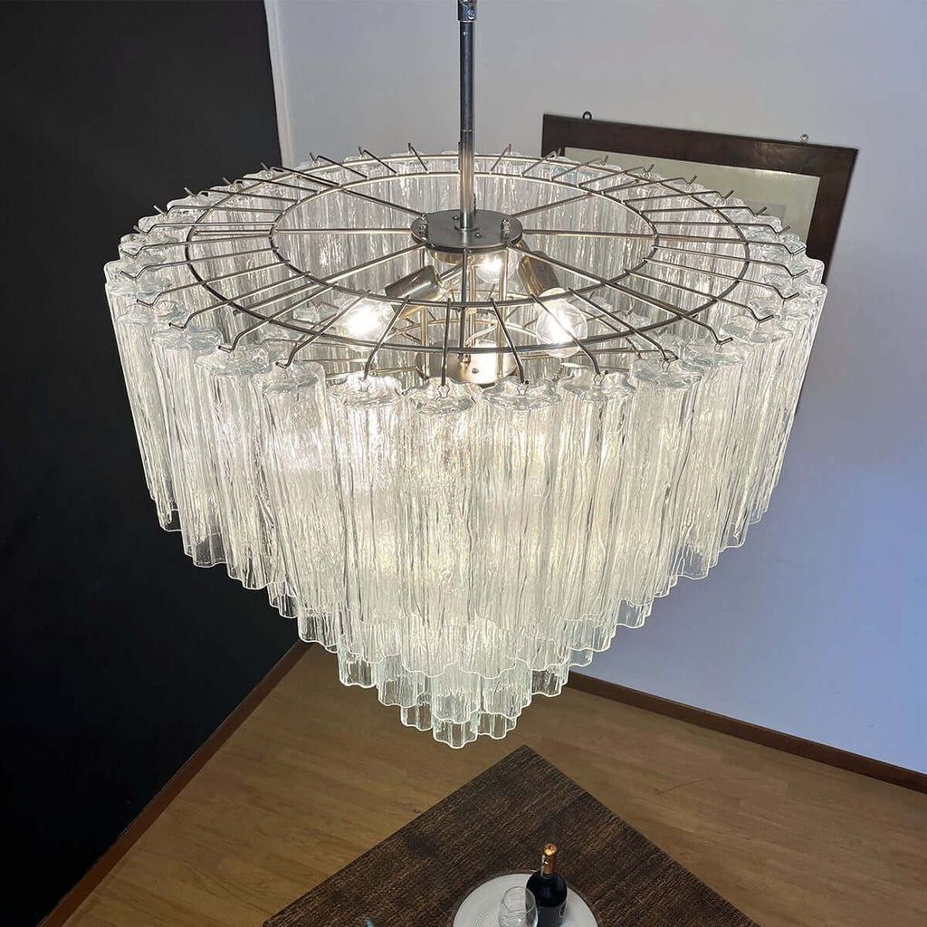 Murano Tubes Chandelier 31.5"