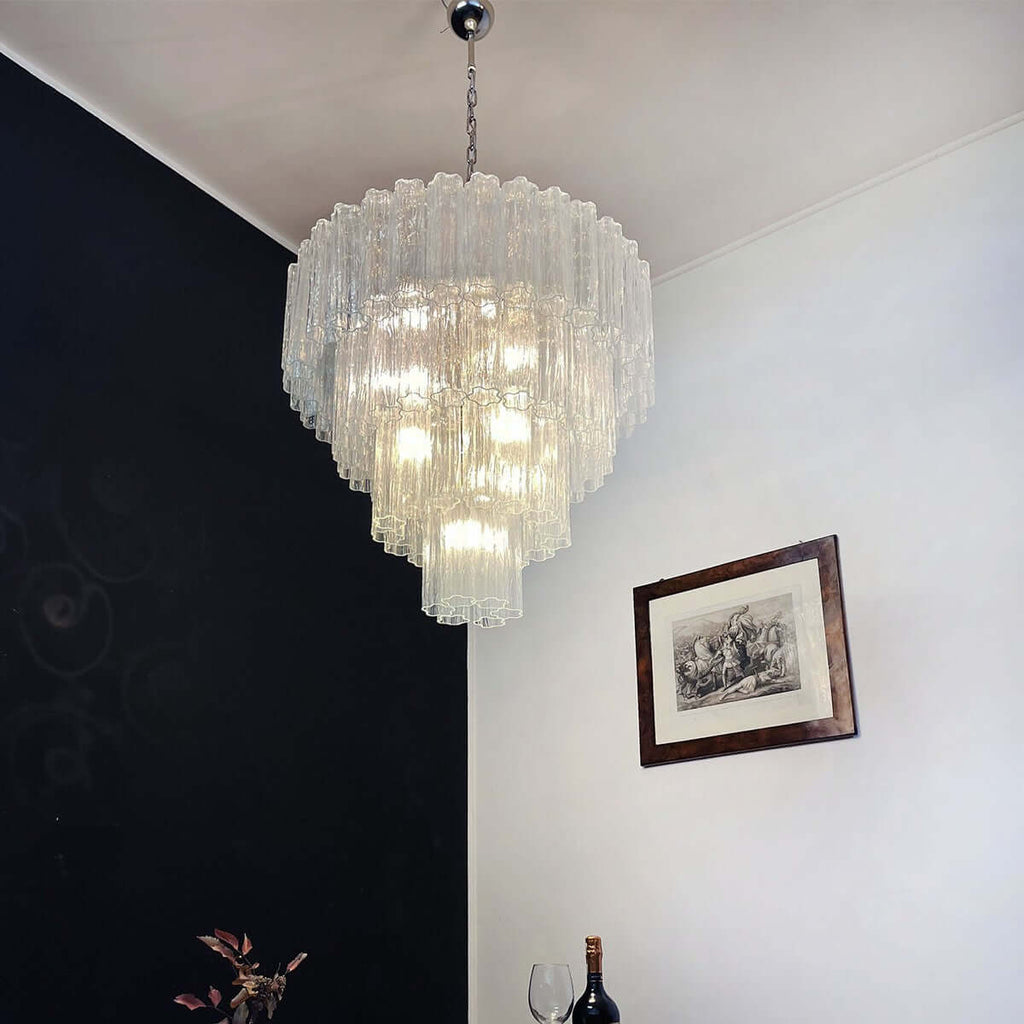 Murano Tubes Chandelier 31.5"