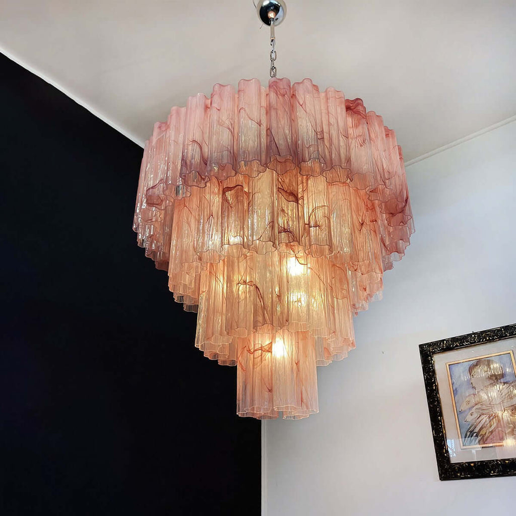 Murano Tubes Chandelier 31.5"