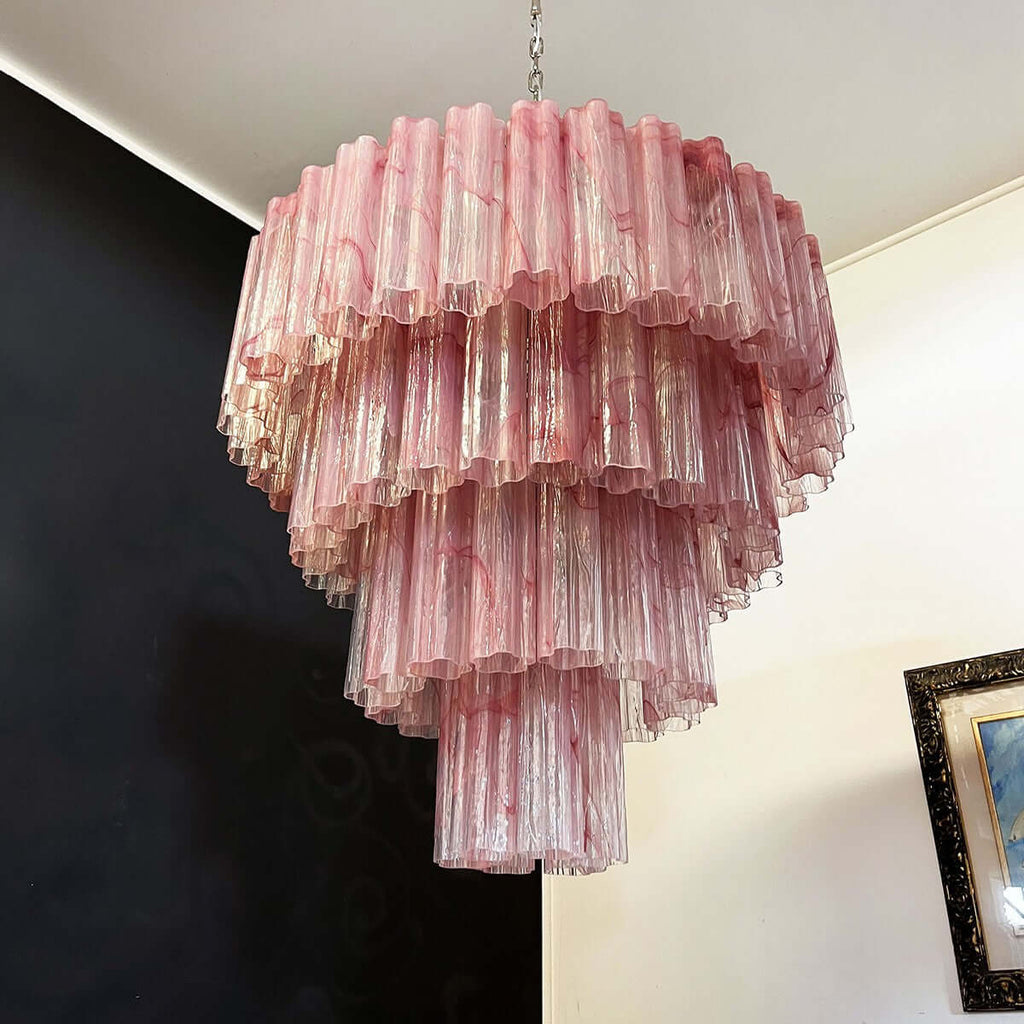 Murano Tubes Chandelier 31.5"