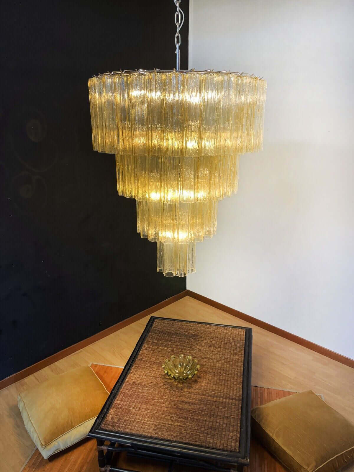 Murano Tubes Chandelier 31.5"