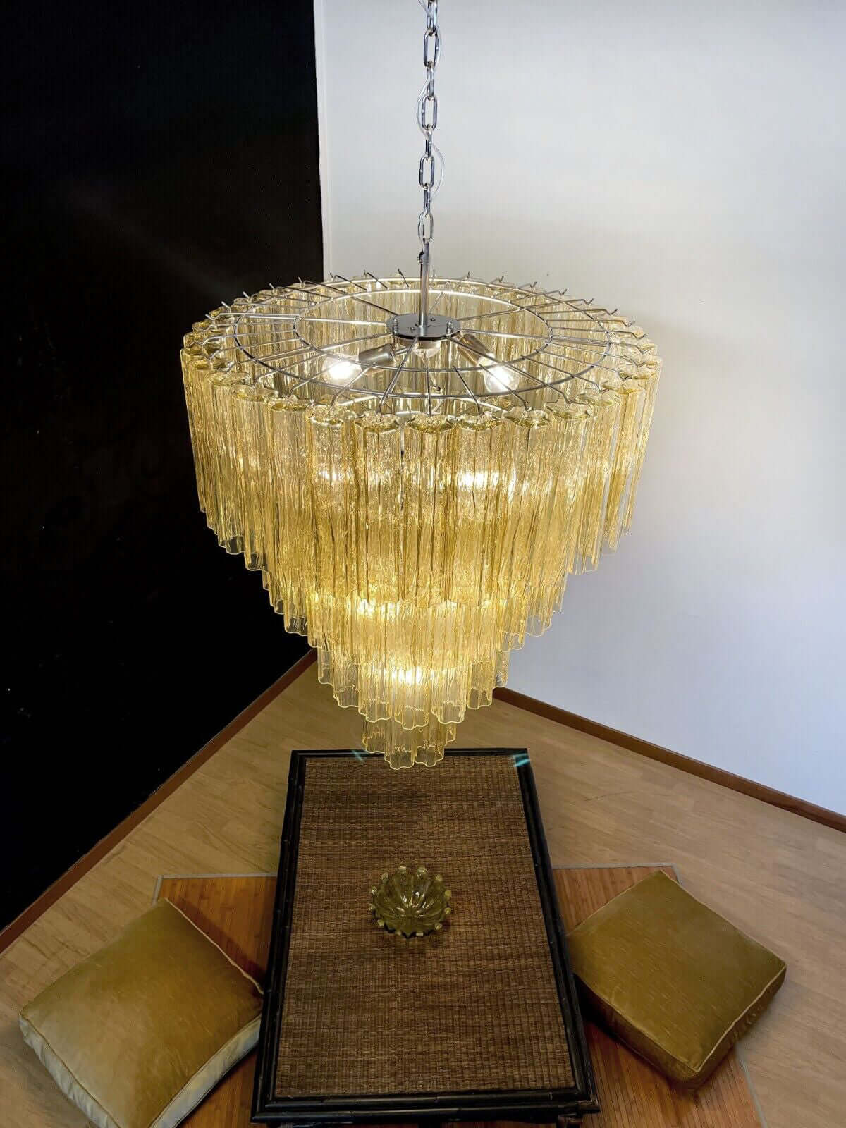 Murano Tubes Chandelier 31.5"