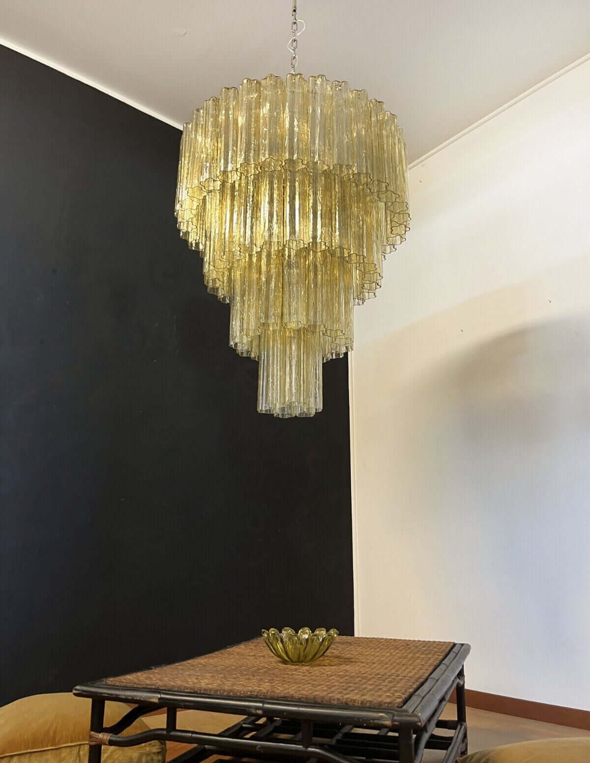 Murano Tubes Chandelier 31.5"