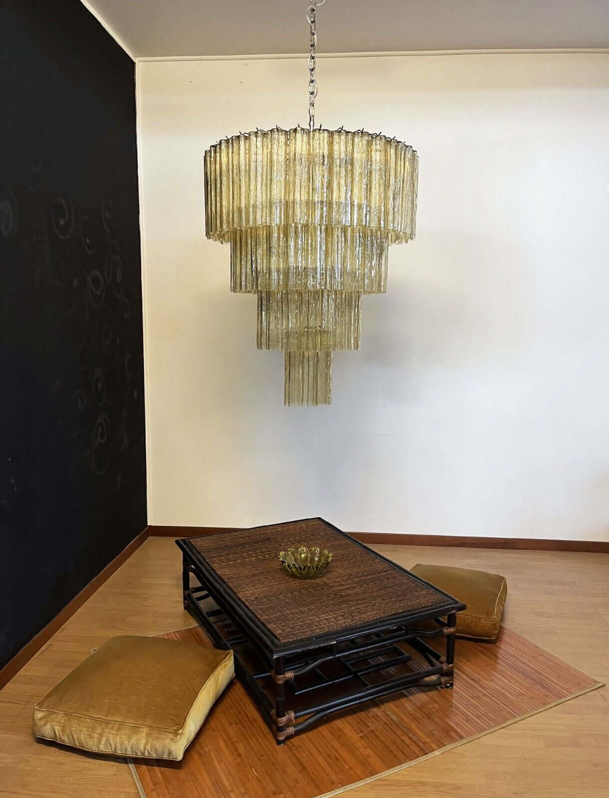 Murano Tubes Chandelier 31.5"