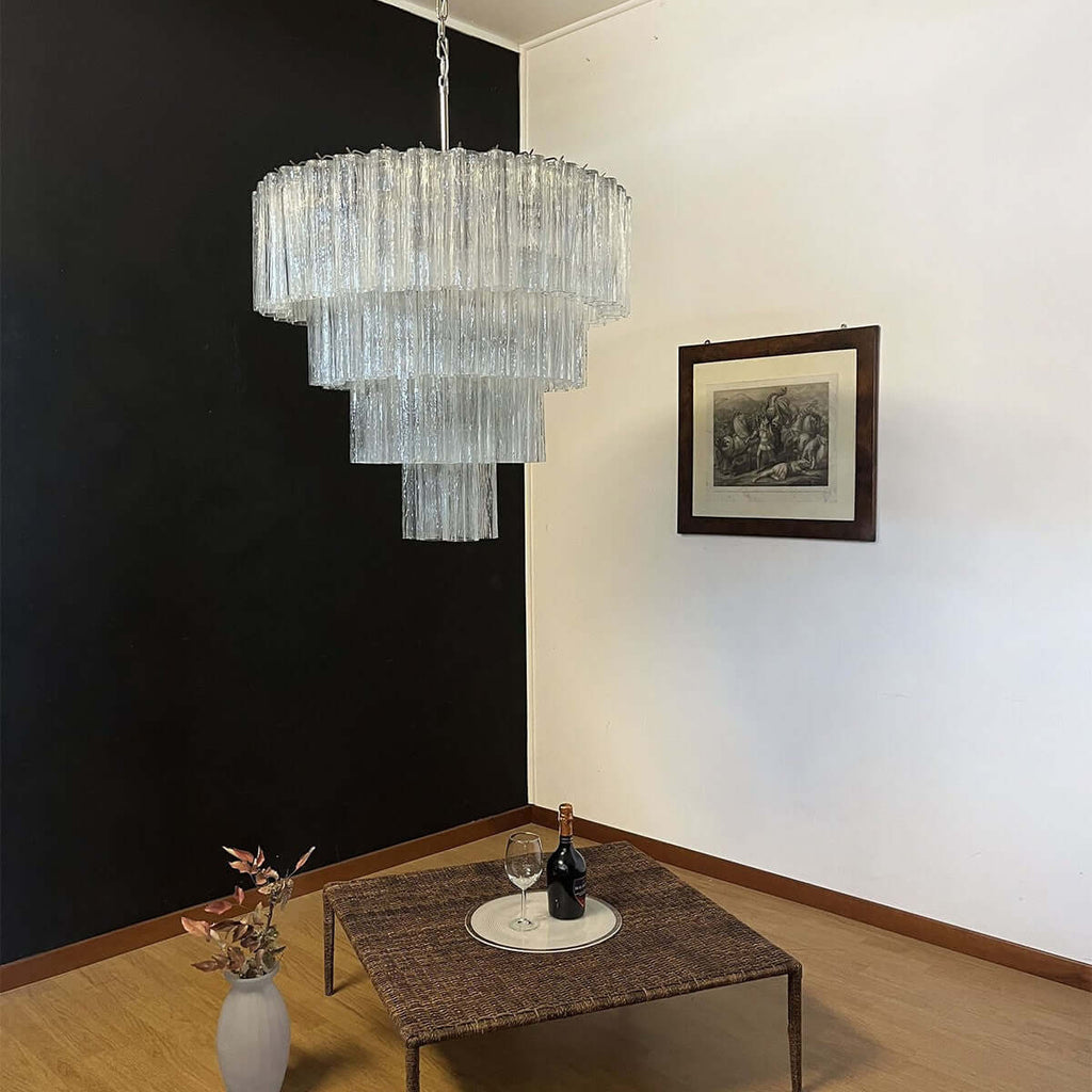Murano Tubes Chandelier 31.5"