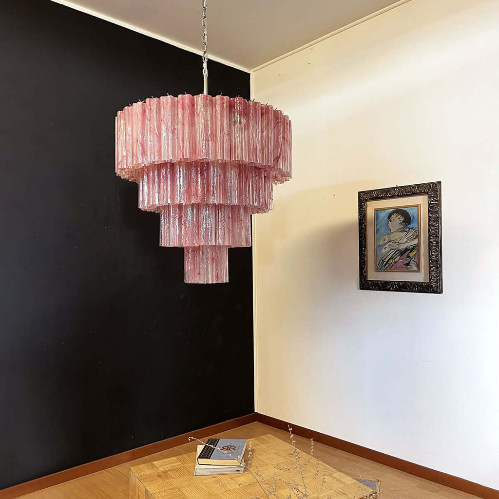 Murano Tubes Chandelier 31.5"