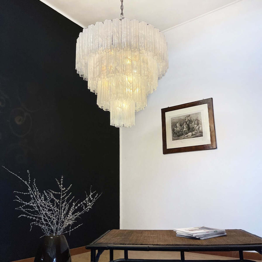 Murano Tubes Chandelier 31.5"