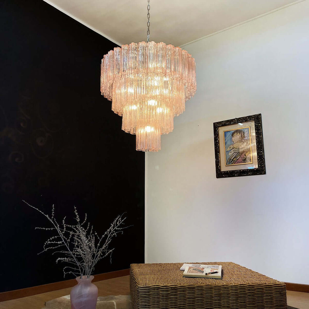 Murano Tubes Chandelier 31.5"