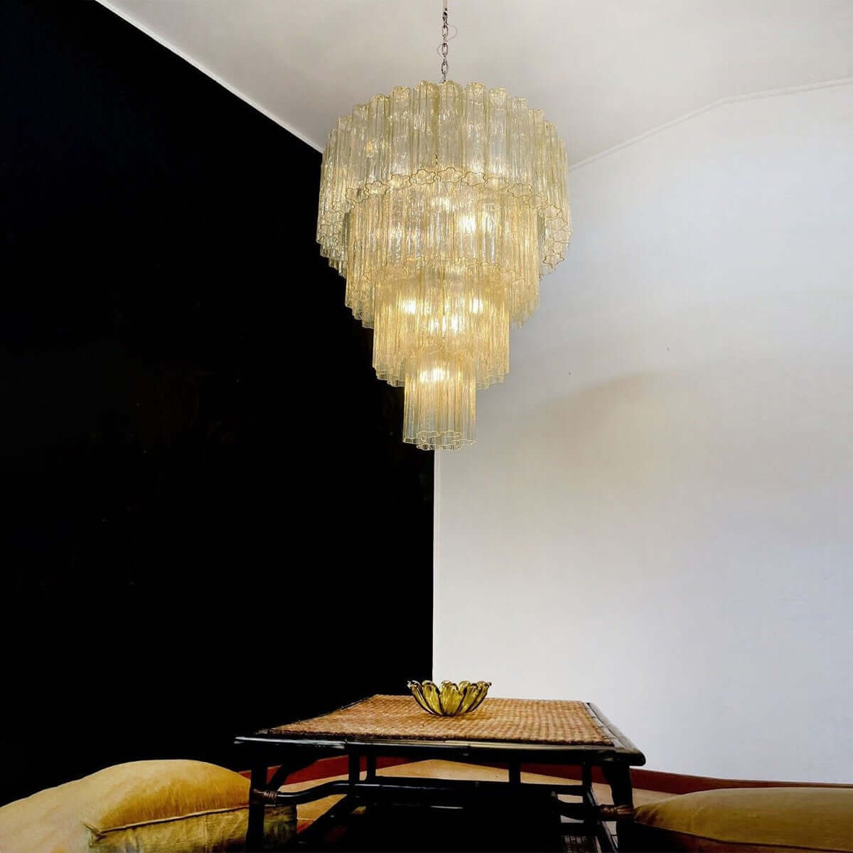 Murano Tubes Chandelier 31.5"