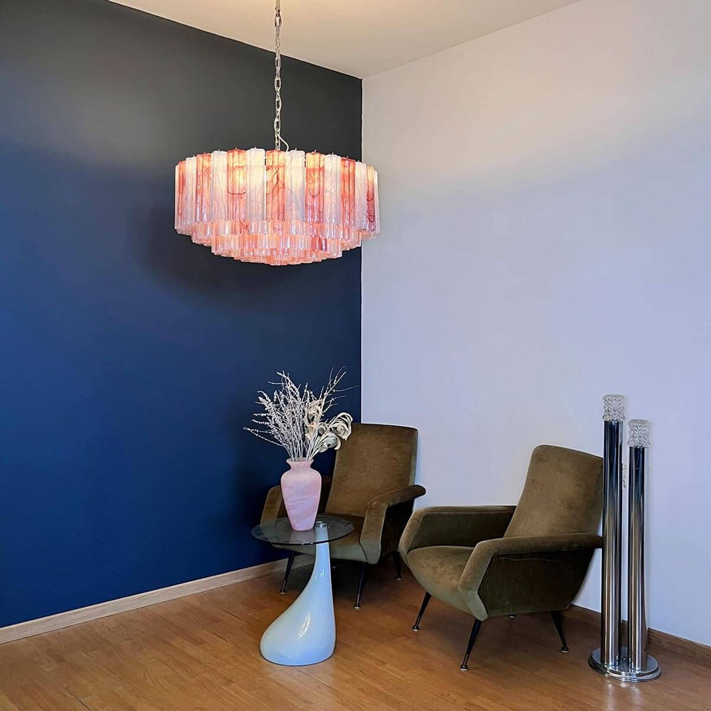 Murano Tubes Chandelier 33"