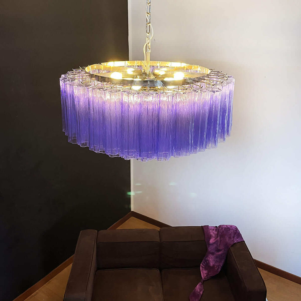 Murano Tubes Chandelier 33"