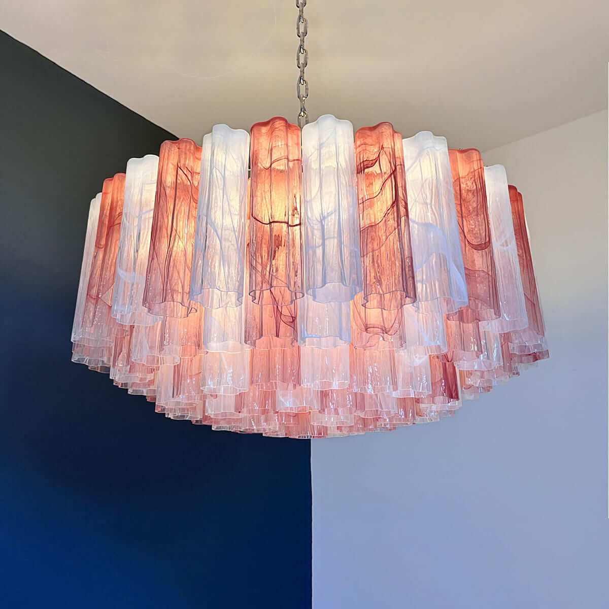 Murano Tubes Chandelier 33"