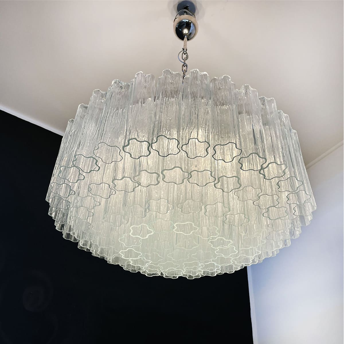 Murano Tubes Chandelier 33"