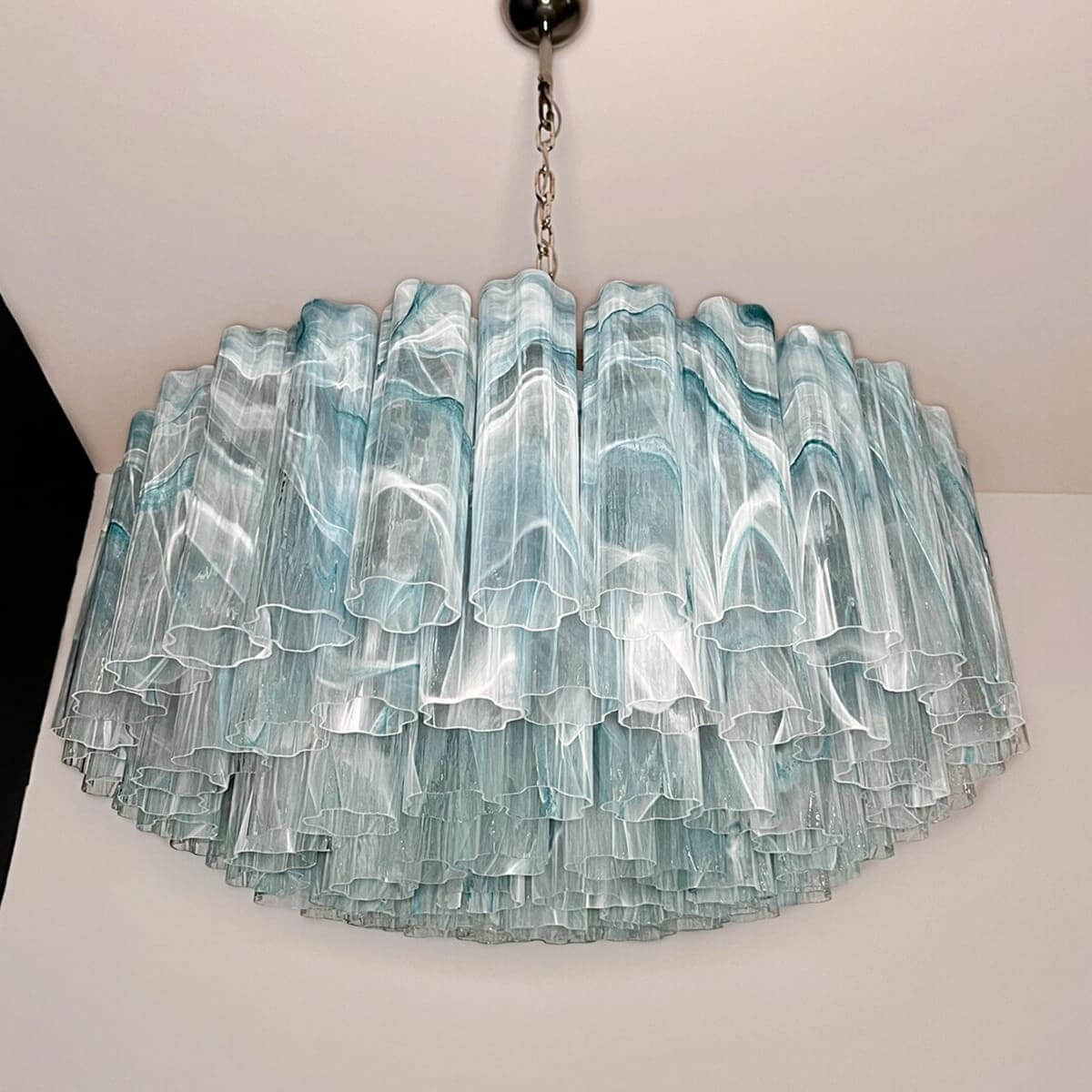 Murano Tubes Chandelier 33"