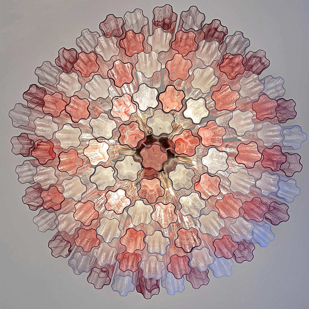 Murano Tubes Chandelier 33"