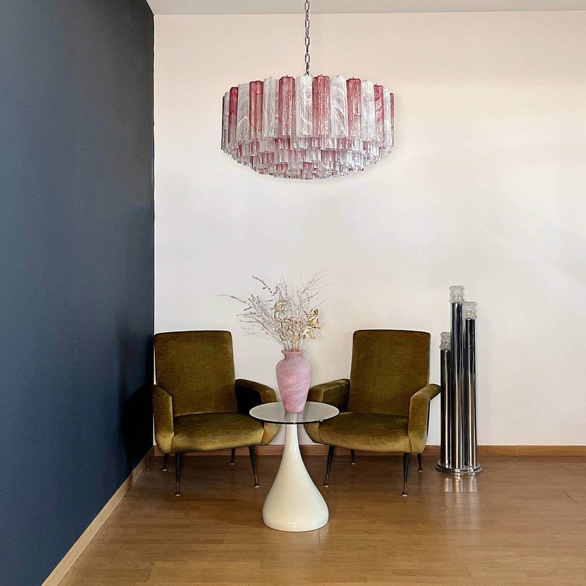 Murano Tubes Chandelier 33"