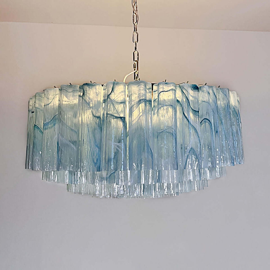 Murano Tubes Chandelier 33"