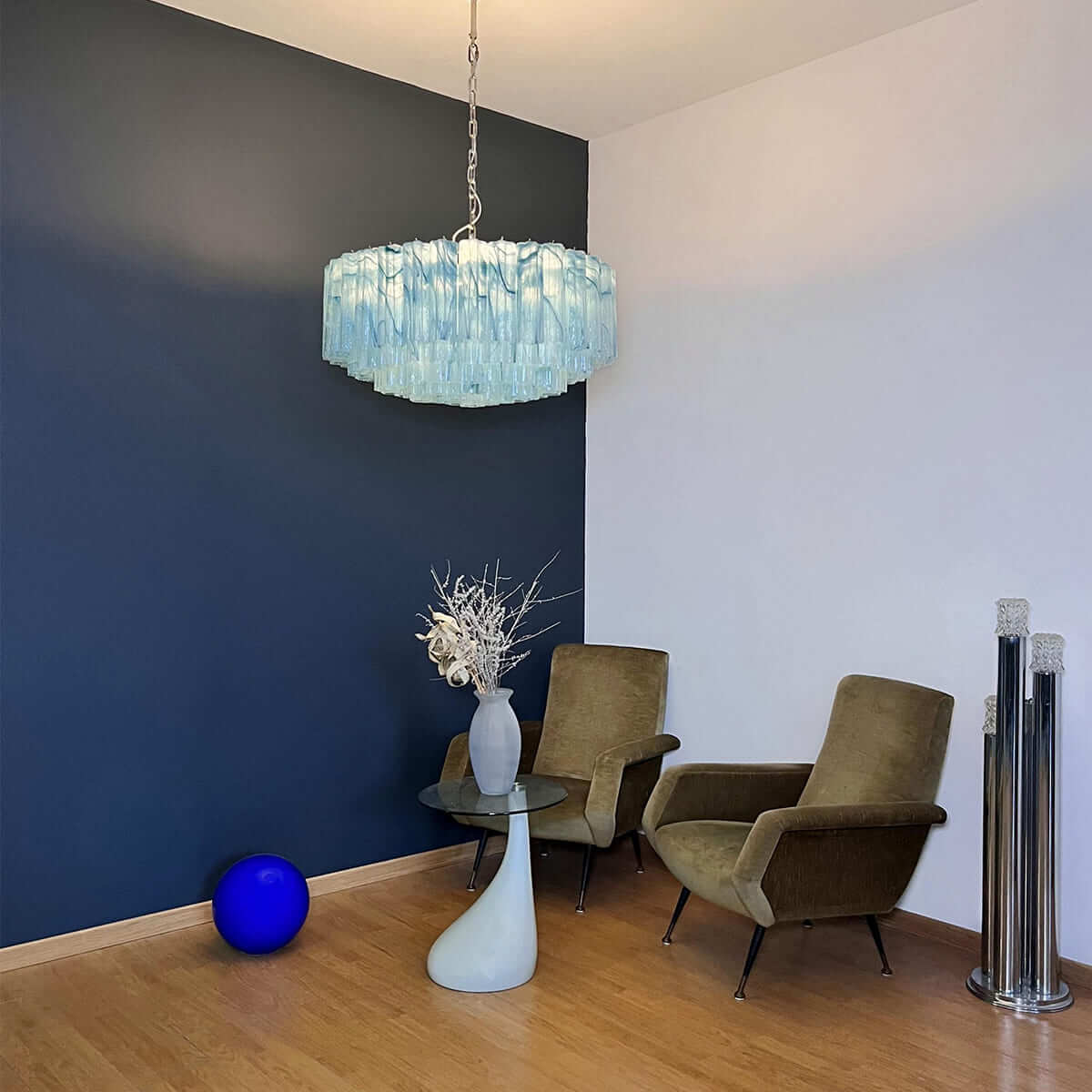 Murano Tubes Chandelier 33"