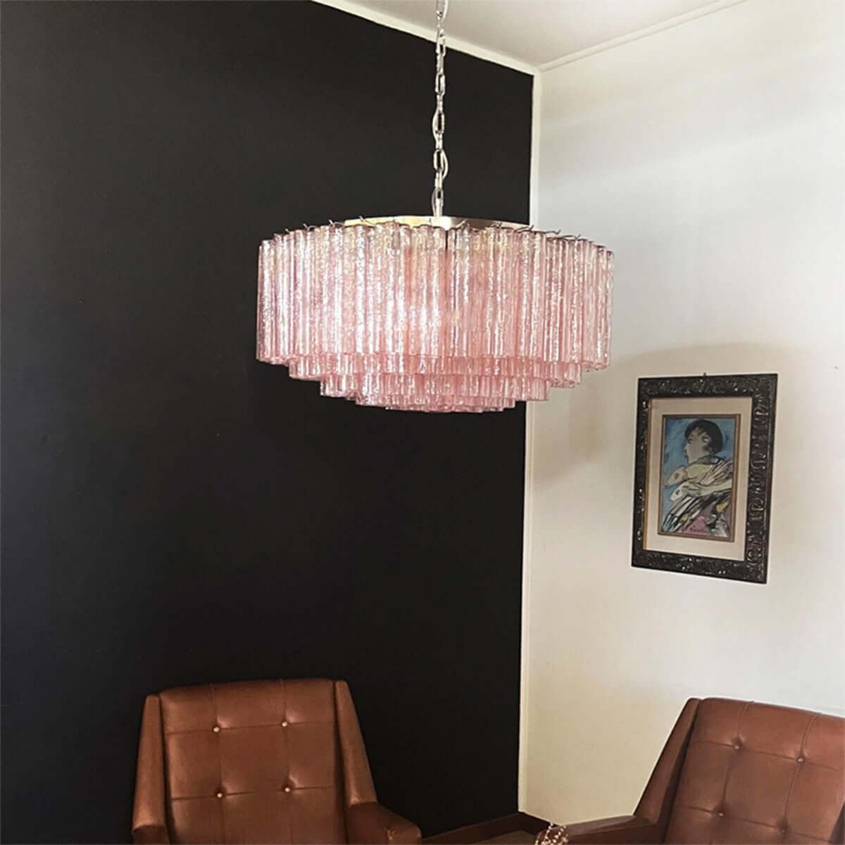 Murano Tubes Chandelier 33"