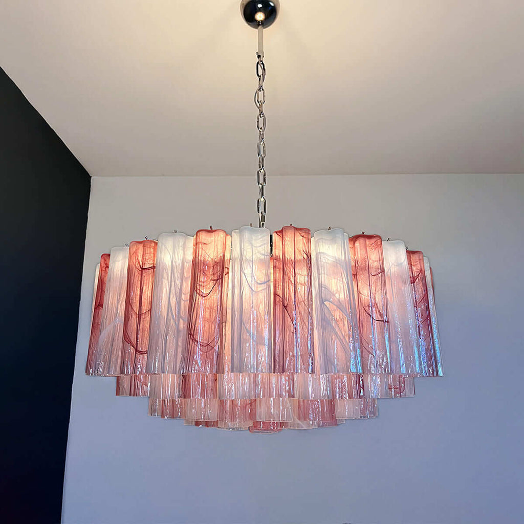 Murano Tubes Chandelier 33"