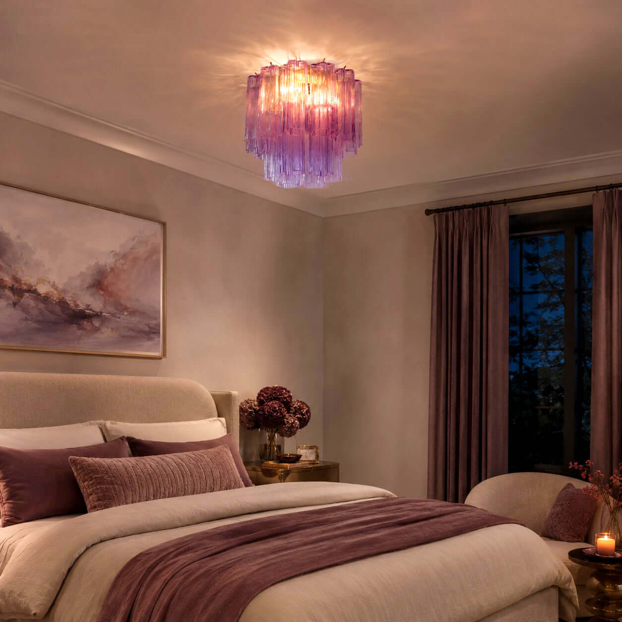 Murano Tubes Ceiling Lamp 14"
