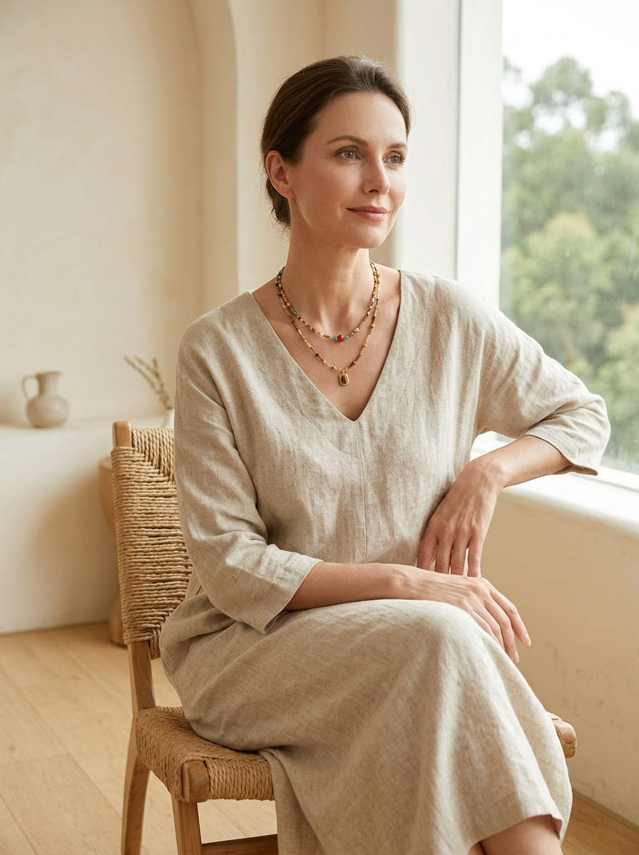 Natural Stone Boho Jewelry Choker Necklace
