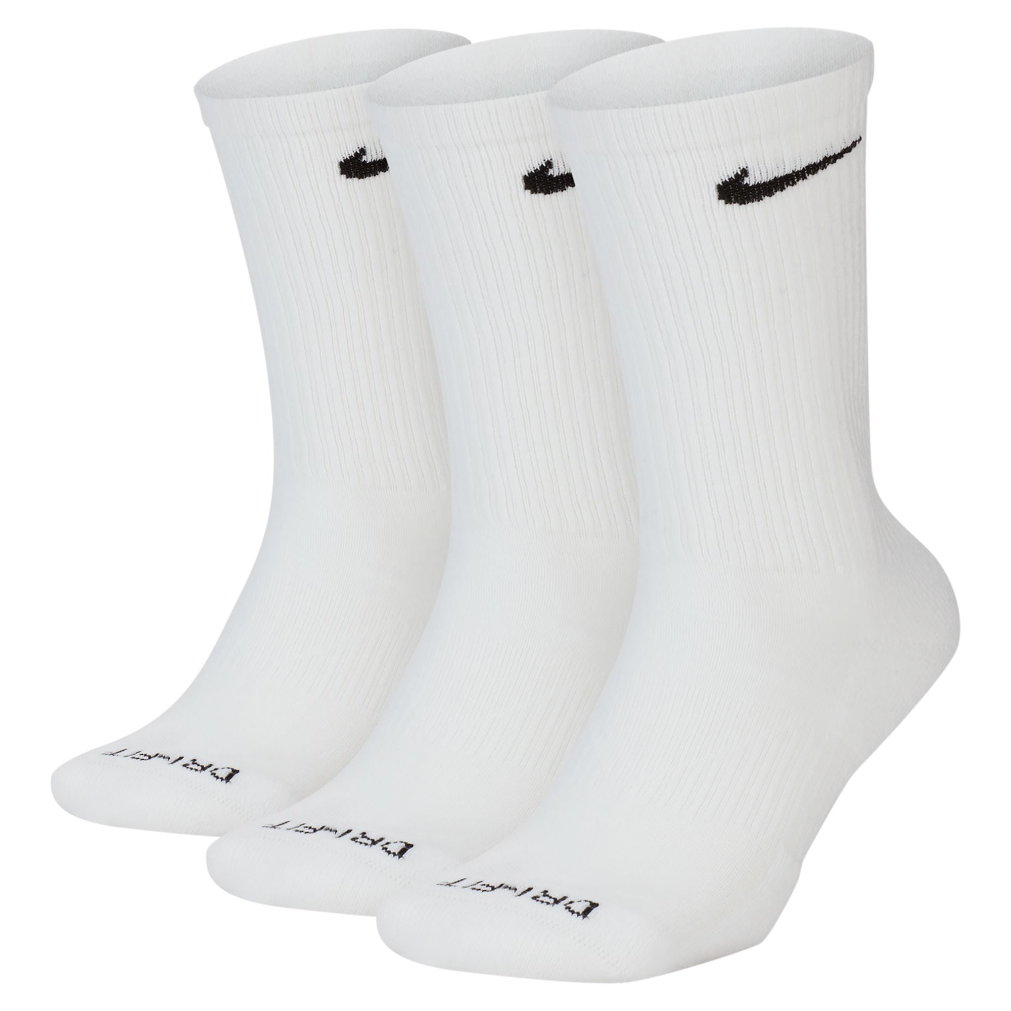 Nike Adult 3-Pack Everyday Plus Cushioned Socks - White