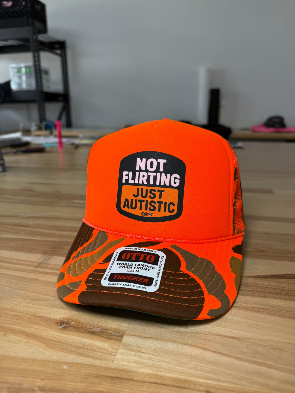 Not Flirting Just Autistic Trucker Hat