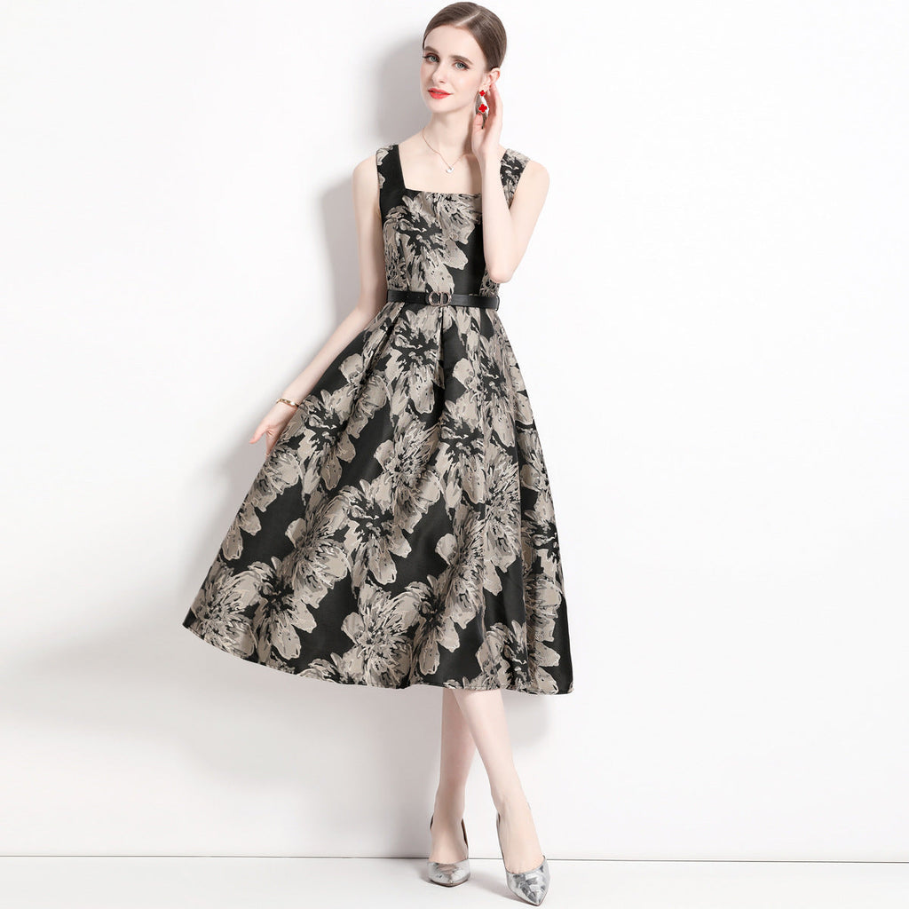 Summer sleeveless floral dress